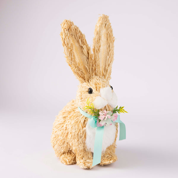 Mopsy Bristle Rabbit with Floral Bow