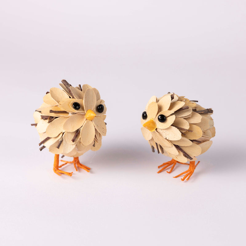 Natural Handmade Chicks - Set of Two