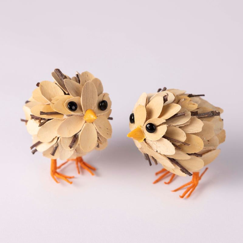 Natural Handmade Chicks - Set of Two