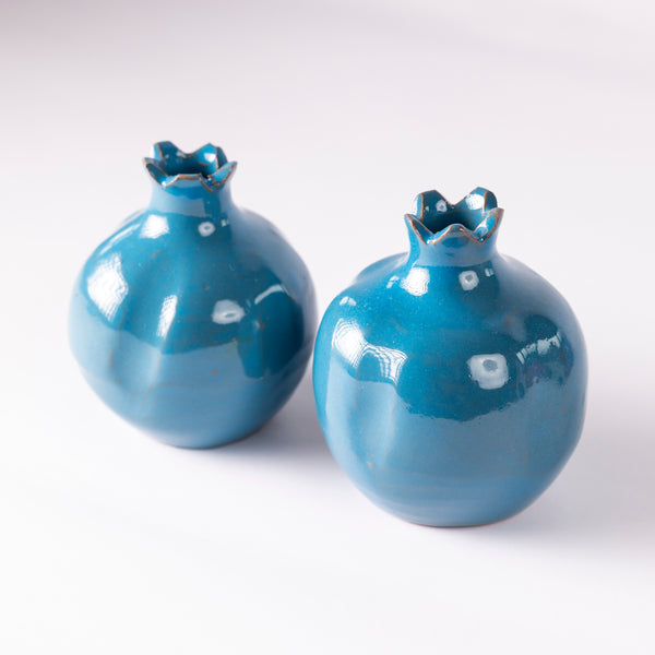 Small Decorative Pomegranate - Jewel Blue