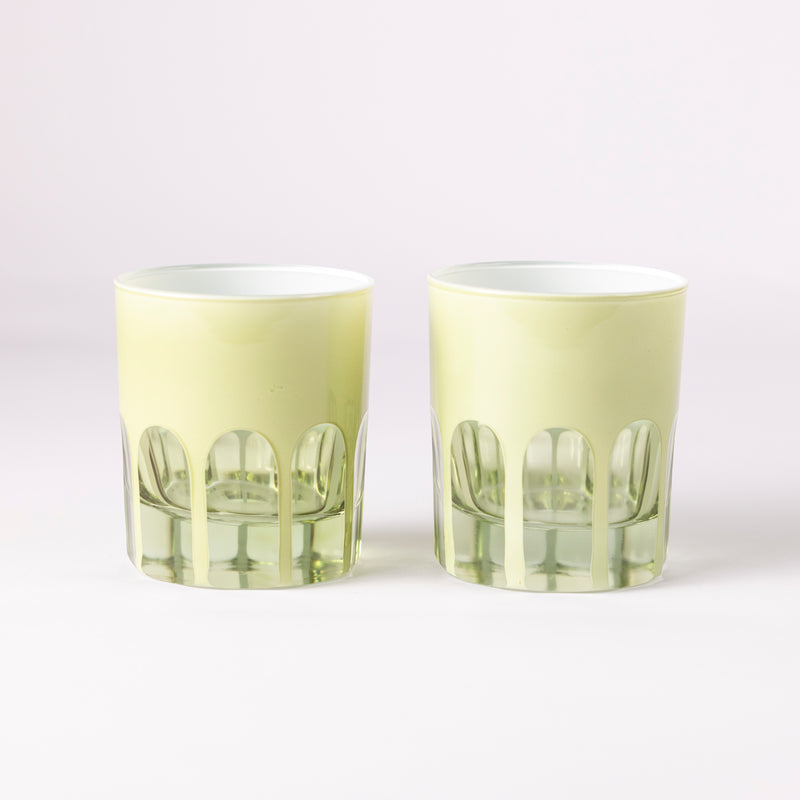 Rialto Glass Pale Sage - Set of Two