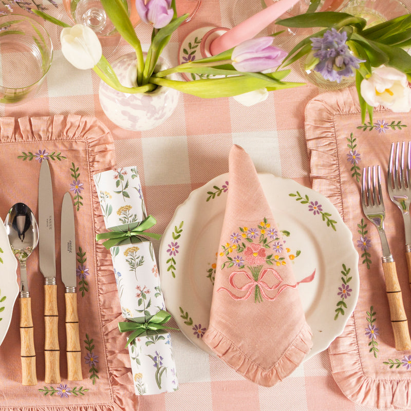 Hand-painted Scalloped Edger Floral Posy Starter Plate