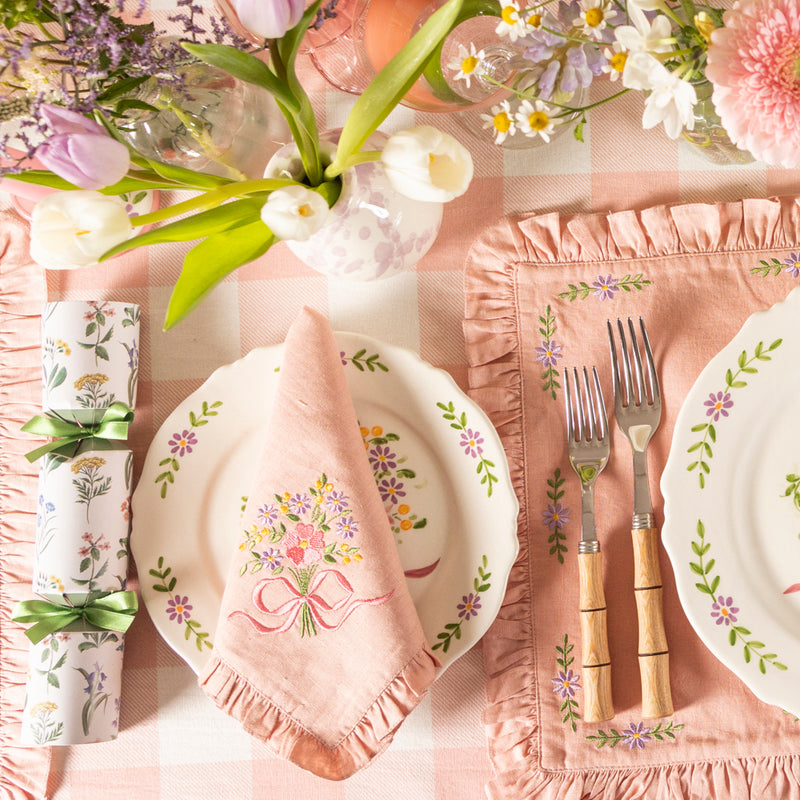 Hand-painted Scalloped Edger Floral Posy Starter Plate