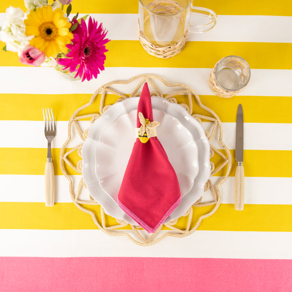 Amalfi Yellow Stripe Tablecloth