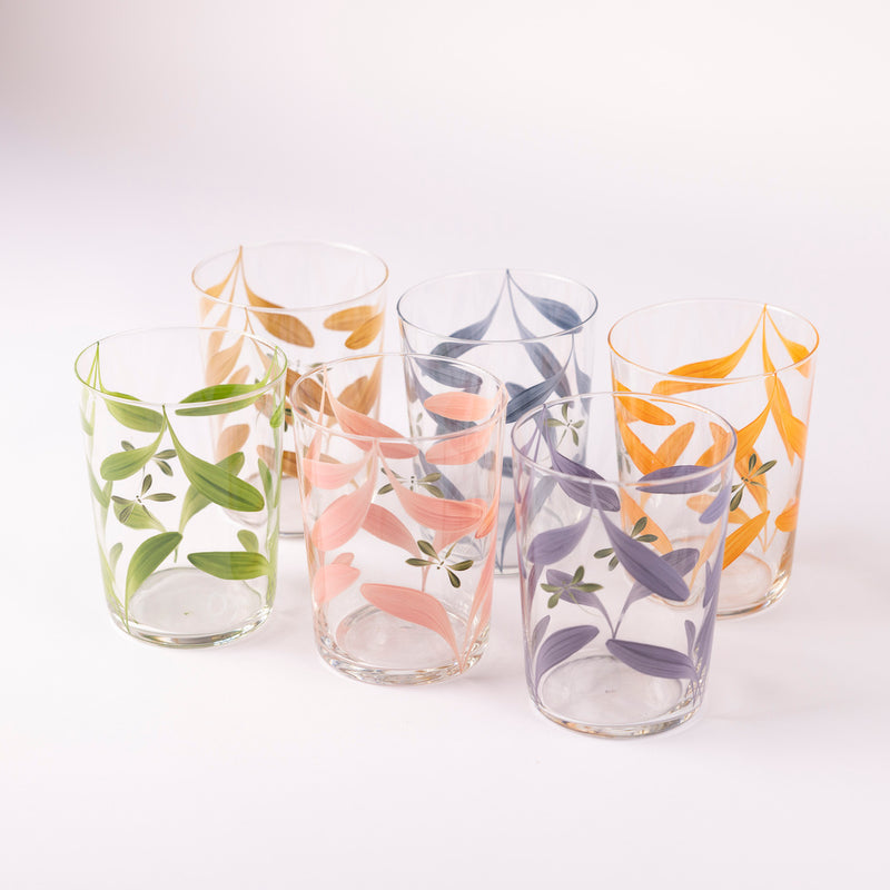 Mediterranean Mixed colour tumblers - set of six