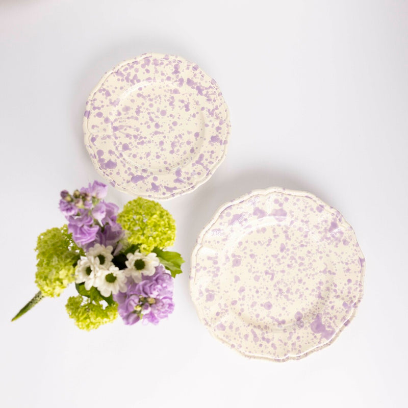 Scalloped Edge Splatter Plate - Lilac Starter