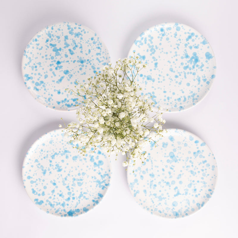 Round Edge Splatter Plate - Light Blue Starter