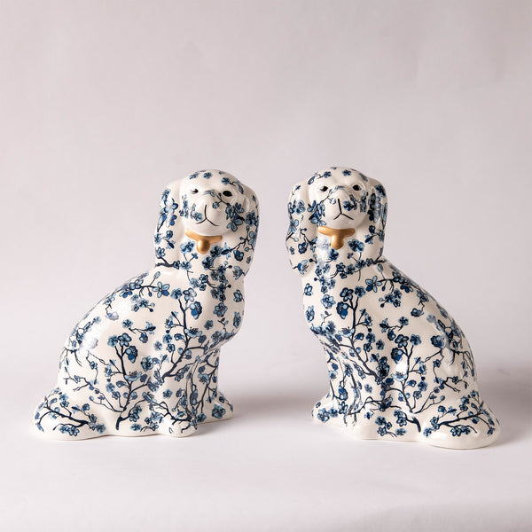 Pair of Cherry Blossom Dogs