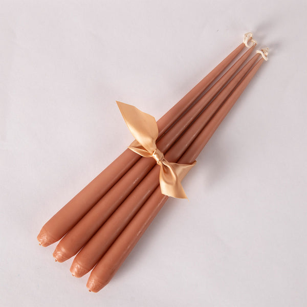 Set of Three Tapered Candles - Powder
