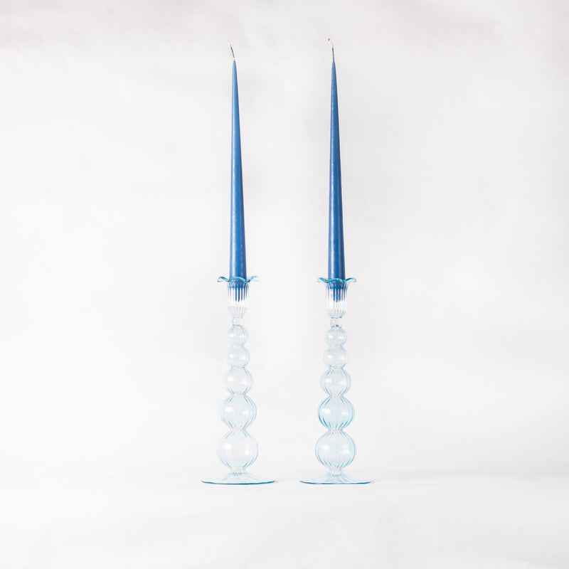 Copy of Handblown Glass Candle Holders - Set of Two
