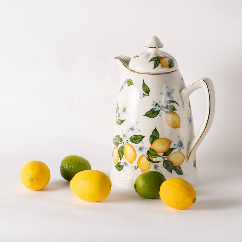 Porcelain Thermos Carafe - Sicilian Lemons