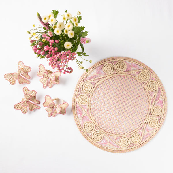 Pink Woven Placemats - Set of Four