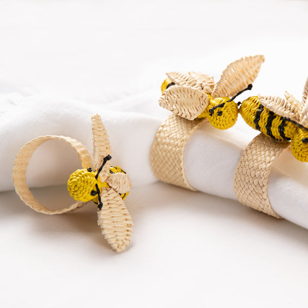 Bee Napkin Rings - Set of Four