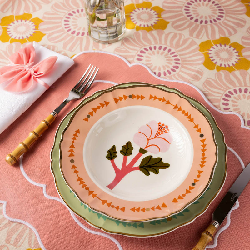 Soup/Salad Plate with Floral Design