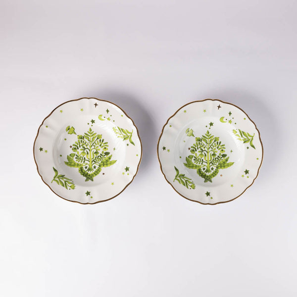 Floreale Salad/Soup Plate with Floral Design