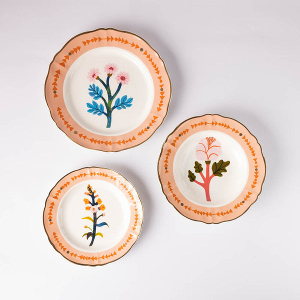Dinner Plate with Floral Design