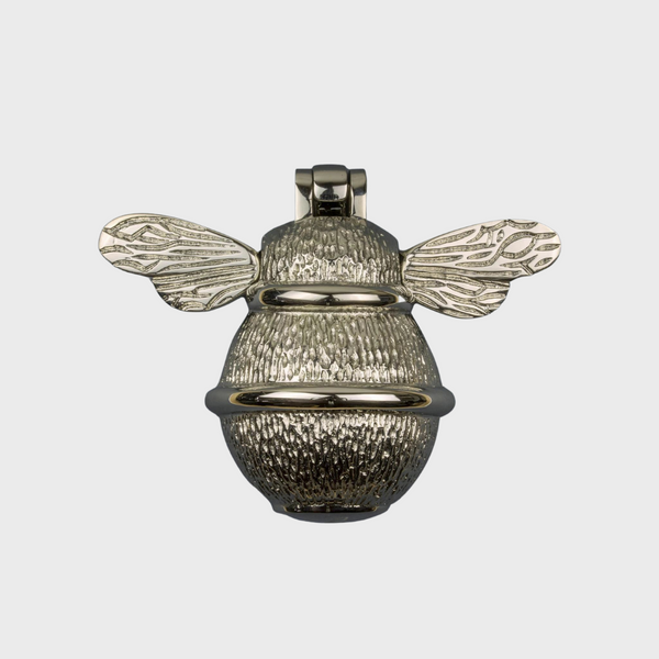 Brass Bee Door Knocker - Nickel Finish