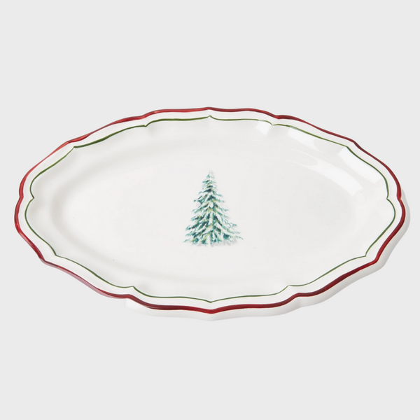 Christmas Tree Oval Platter