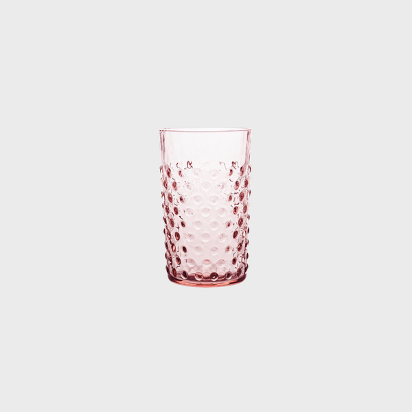 Hobnail Glasses Rose Pink - Set of 6